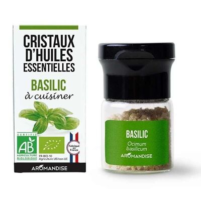 Basil essential oil crystals