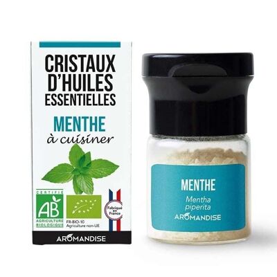 Mint essential oil crystals
