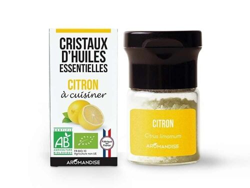 Cristaux d'huiles essentielles citron