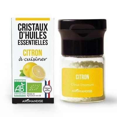 Lemon essential oil crystals