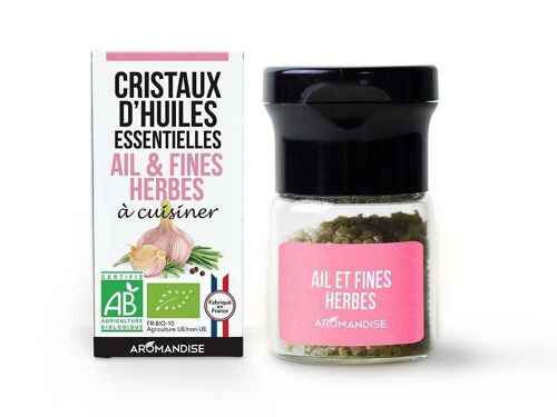 Cristaux d'huiles essentielles ail et fines herbes