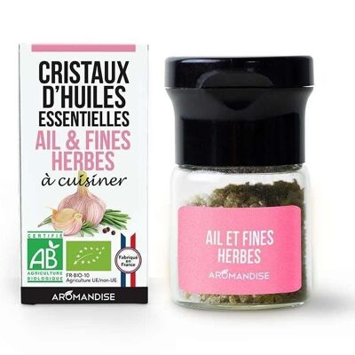 Garlic and herb essential oil crystals