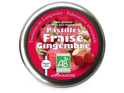 Confiserie traditionnelle du Languedoc pastilles fraise gingembre