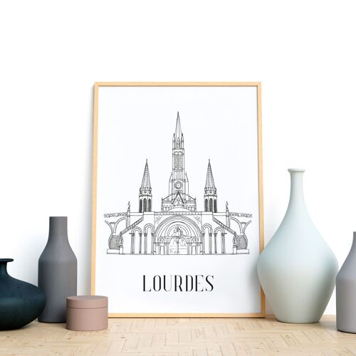 Affiche Lourdes - Papier A4 / A3 / 40x60