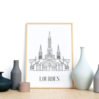 Póster Lourdes - Papel A4 / A3 / 40x60