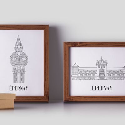 Epernay-Poster - A4 / A3 / 40x60 Papier