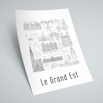 Affiche Le Grand Est - Papier A4 / A3 / 40x60 2