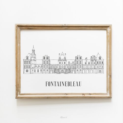 Affiche Fontainebleau - Papier A4 / A3 / 40x60
