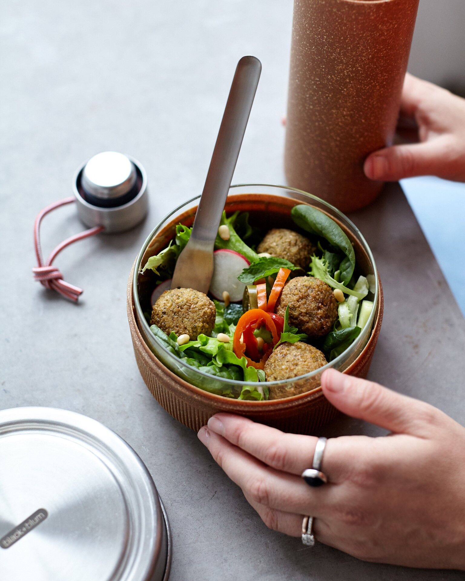 Ciotola da pranzo rotonda in vetro Mandorla 750 ml - Grande ciotola da pranzo in vetro mandorla