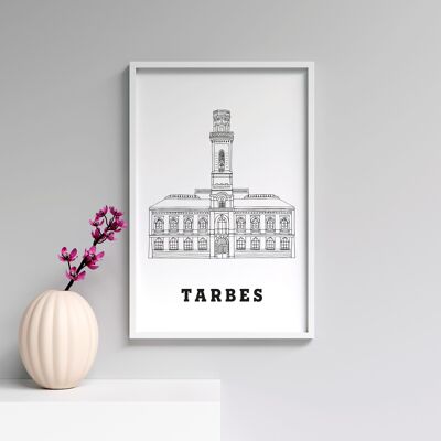 Tarbes-Poster - A4 / A3 / 40x60 Papier