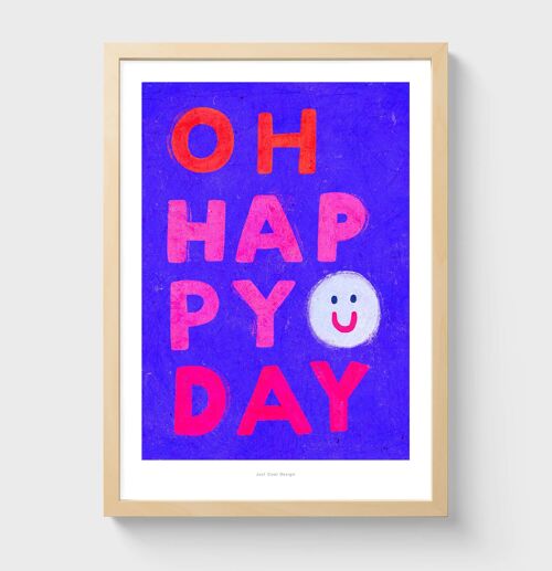 A4 Oh happy day | Illustration art print