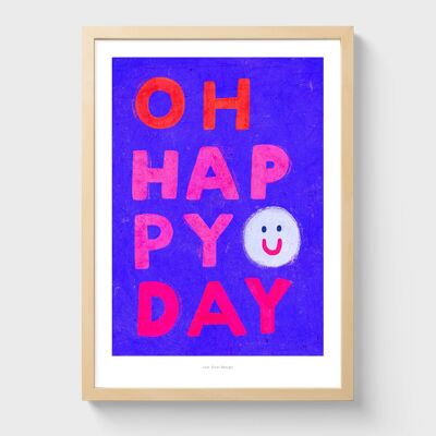 A4 Oh happy day | Illustration art print