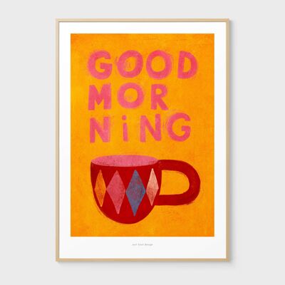 A3 Guten Morgen | Illustrationskunstdruck