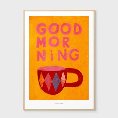 A4 Guten Morgen | Illustrationskunstdruck