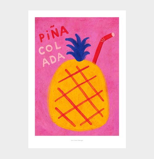 A5 Piña colada | Illustration art print