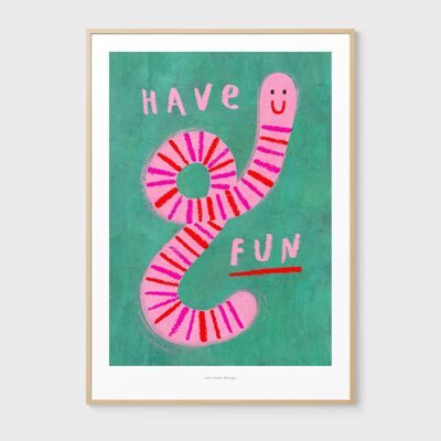 A4 Have fun | Illustration art print