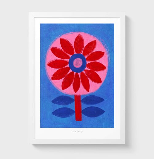 A3 Retro flower | Illustration art print