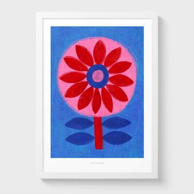 A3 Retro flower | Illustration art print