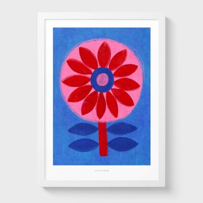 A3 Fiore retro | Impressione dell'arte dell'illustrazione