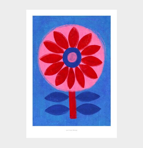 A5 Retro flower | Illustration art print