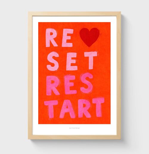A4 Reset Restart | Illustration art print