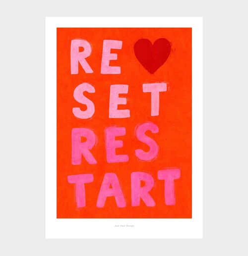 A5 Reset Restart | Illustration art print