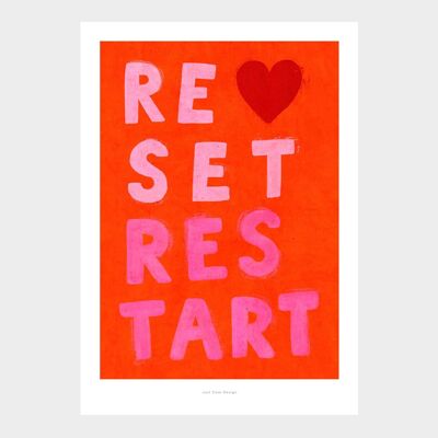A5 Reset Restart | Illustration art print