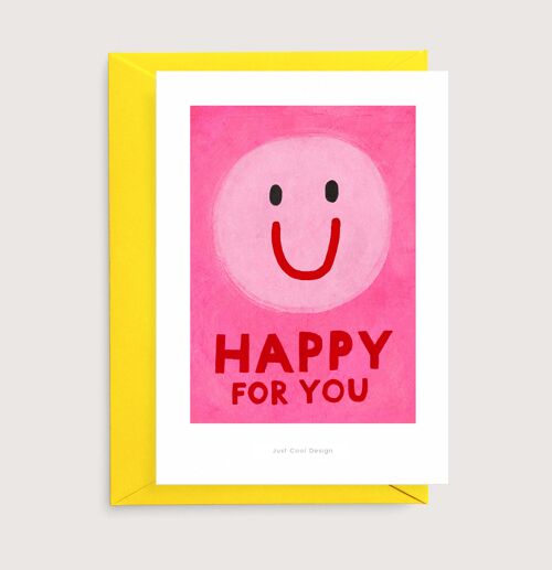 Happy for you mini art print | Illustration card