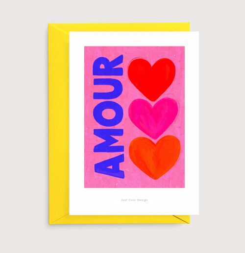 Amour mini art print | Illustration card