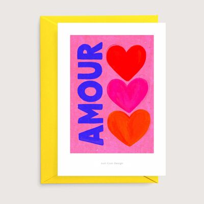 Amour mini art print | Illustration card