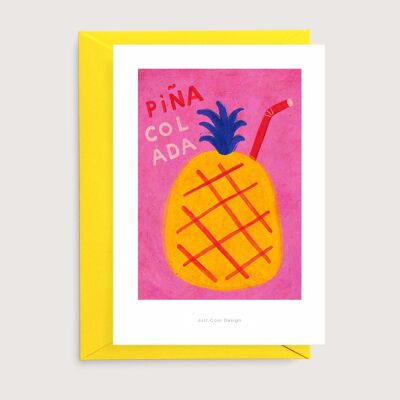 Piña Colada Mini-Kunstdruck?Illustrationskarte