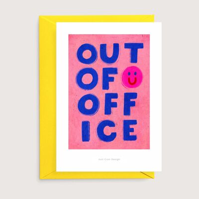 Out of office mini art print | Illustration card