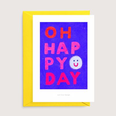 Oh glücklicher Tag Mini-Kunstdruck | Illustrationskarte
