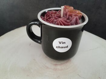 Bougie gourmande parfumée au vin chaud 3