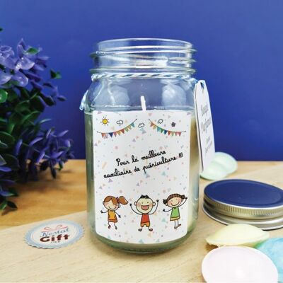 Kerzenglas „Für die beste Kinderbetreuungsassistentin“