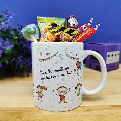 90s candy mug "For the best bus driver"