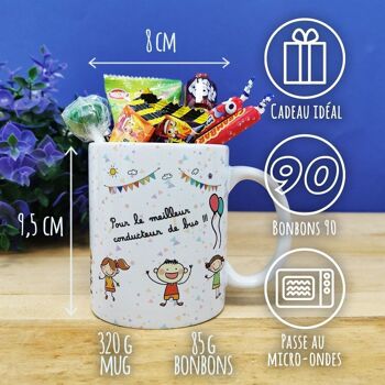 Mug bonbon années 90 "Pour le meilleur conducteur de bus" 4