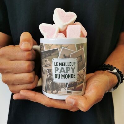 Tazza "Il miglior nonno del mondo" e il suo cuore marshmallow x10