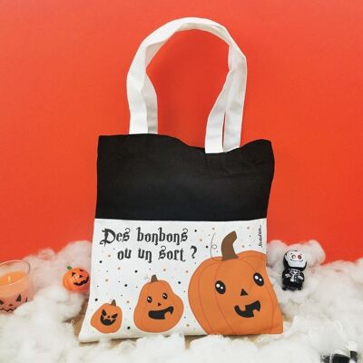 Halloween Pumpkin Candy Bag - "Trick or Treat"