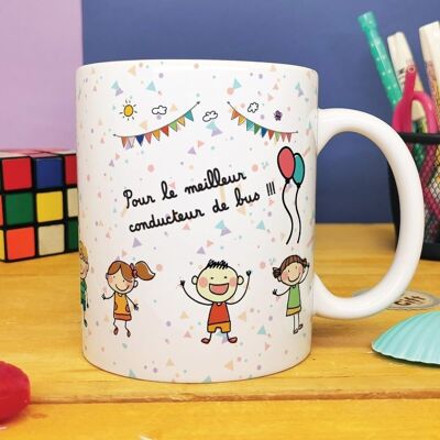 Taza "Para el mejor conductor de autobús" - Regalo de fin de curso escolar: conductor de autobús