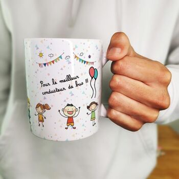 Mug "Pour le meilleur conducteur de bus"  - Cadeau pour la fin de l'année scolaire  : chauffeur de bus 4