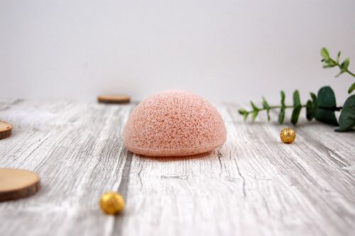 Éponge Konjac Argile Rose 100% naturelle