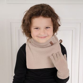 Ensemble 2 pièces en coton tricoté Dickie et gants pour enfants 5
