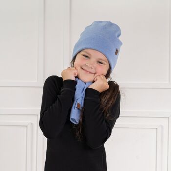 Ensemble 2 pièces bonnet et écharpe en tricot pour enfants 4