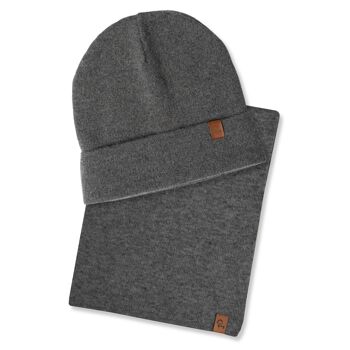 Ensemble 2 pièces bonnet et écharpe en tricot pour enfants 5