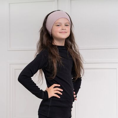 Fascia per capelli in maglia per bambini Merino e cashmere