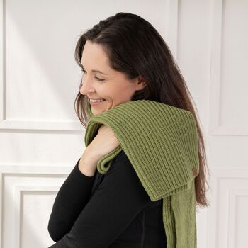 Écharpe épaisse en tricot mérinos pour femmes 2