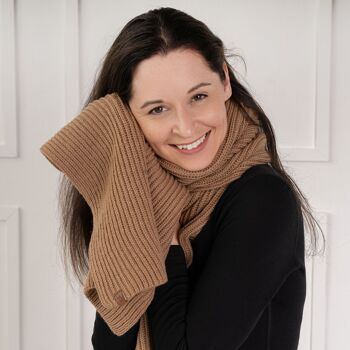 Écharpe épaisse en tricot mérinos pour femmes 7
