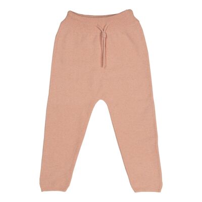 Pantalon Tricot Enfant Mérinos Rose