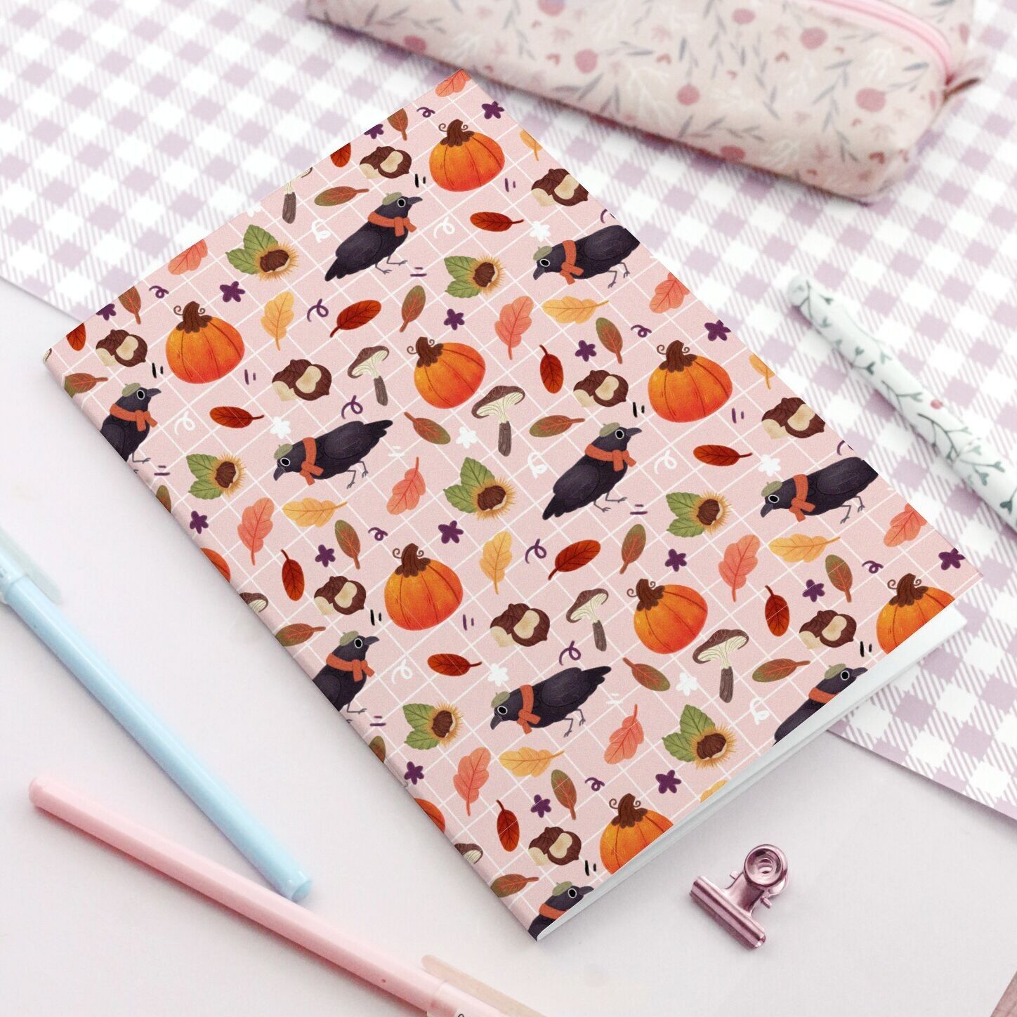 Raben und Kürbis-Notizbuch